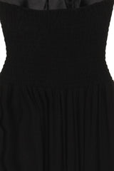 Donna Black Crystal Grecian Maxi Gown Dress