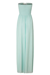 Mia Mint Sweetheart Crystal Bustier Maxi Gown Dress