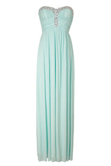 Mia Mint Sweetheart Crystal Bustier Maxi Gown Dress