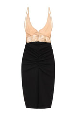 Stella Black Slinky Backless Midi Dress
