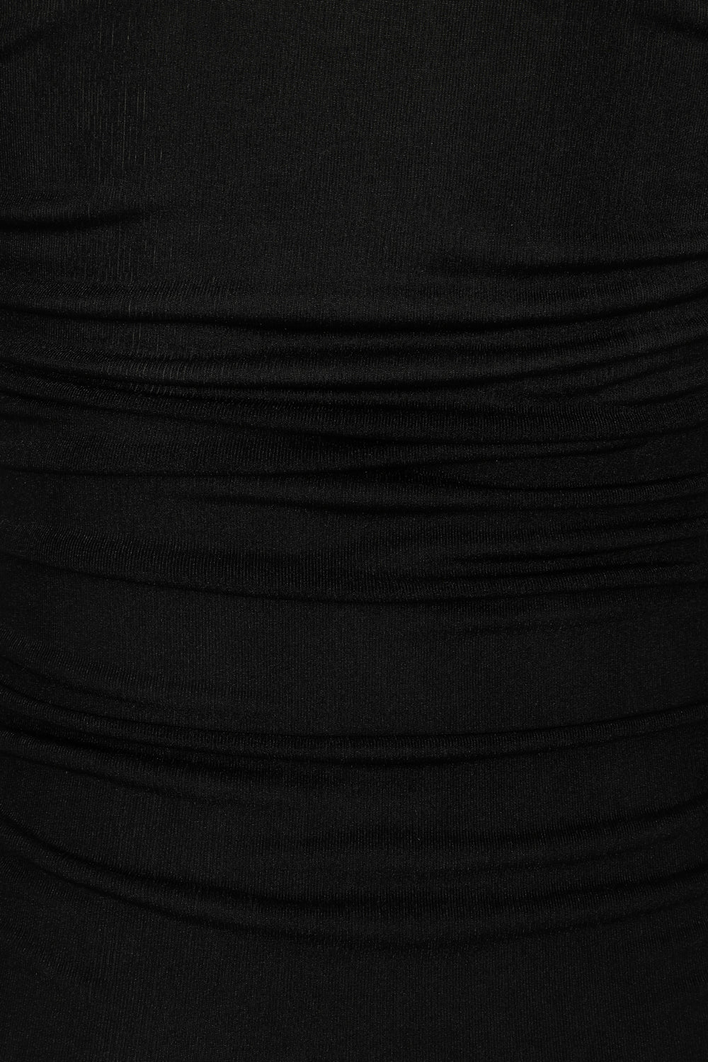 All Ruched Up Black Off The Shoulder Long Sleeve Slinky Mini Dress