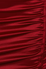 Cut It Out Berry Slinky Satin Cut Out Ruched Mini Dress