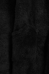 Neema Black Teddy Plush Fleece Cardigan Jacket