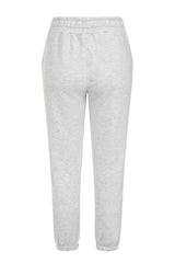 Ari Light Grey Ribbed Waist Hoodie Tracksuit Set