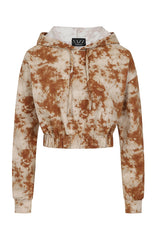 Haven Camel and Beige Two Tone Tie Dye 2 Piece Tracksuit Set