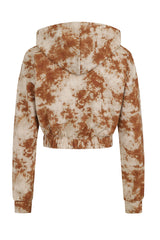 Haven Camel and Beige Two Tone Tie Dye 2 Piece Tracksuit Set