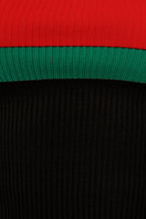 Zara Black Red and Green Striped Fine Knit 3 Piece Lounge Co-ord Set