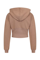 Aliza Taupe Corset Waisted Hoodie Tracksuit Set