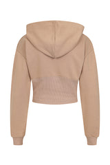 Aliza Sand Corset Waisted Hoodie Tracksuit Set