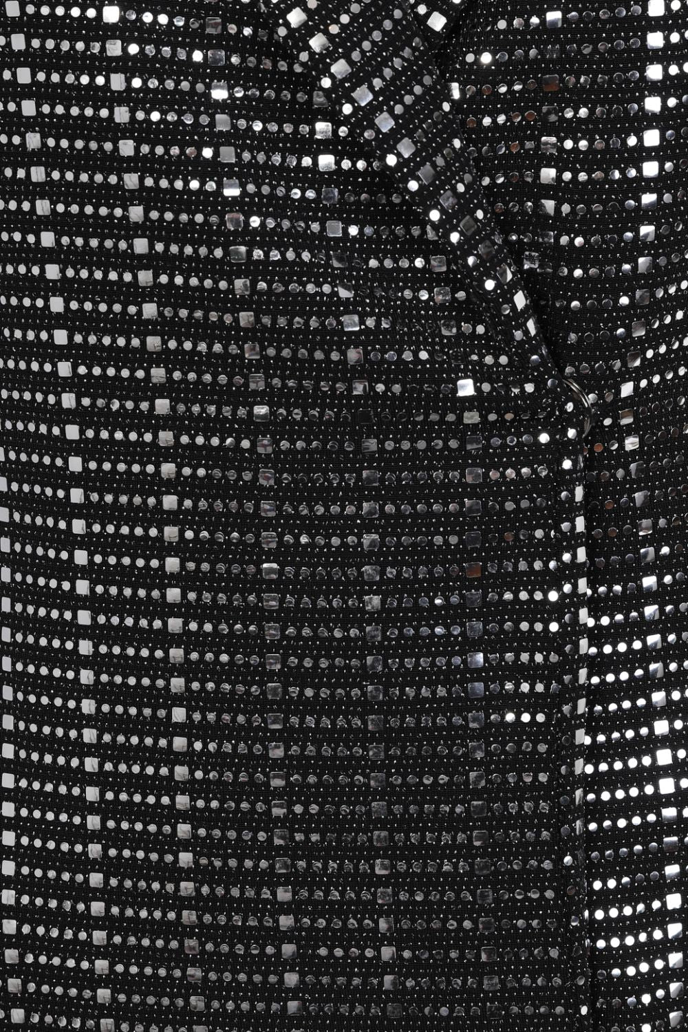 Tempt Me Silver Black Metallic Tuxedo V Neck Blazer Tux Dress