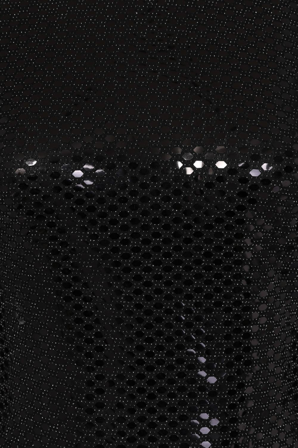 Hypnotised Black Metallic Mirrored Sequin Bodycon Dress