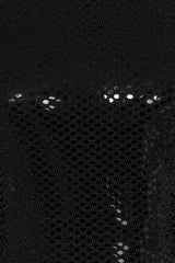Hypnotised Black Metallic Mirrored Sequin Bodycon Dress