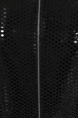 Hypnotised Black Metallic Mirrored Sequin Bodycon Dress