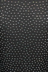 Show Up Black Crystal Rhinestone Sheer Mesh Choker Bodycon Dress