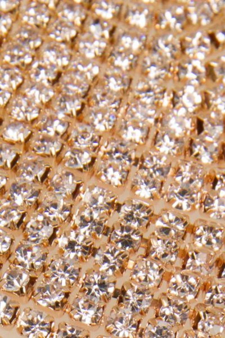City Glam Gold Crystal Diamante Rhinestone Triangle Bra