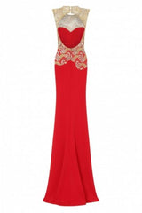 Divinity Sparkle Red Slinky Backless Fishtail Maxi Dress