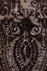 Spotlight Black Vip Luxe Sequin Backless Mermaid Fishtail Dress