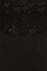Meghan Black Off The Shoulder Bardot Lace Fishtail Maxi Dress