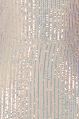 Bliss Vip Rose Gold Silver Ombre Sequin Feather Maxi Mermaid Dress