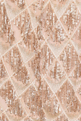 Shake It Gold Nude Ombre Sequin Tassel Fringe Backless Dress