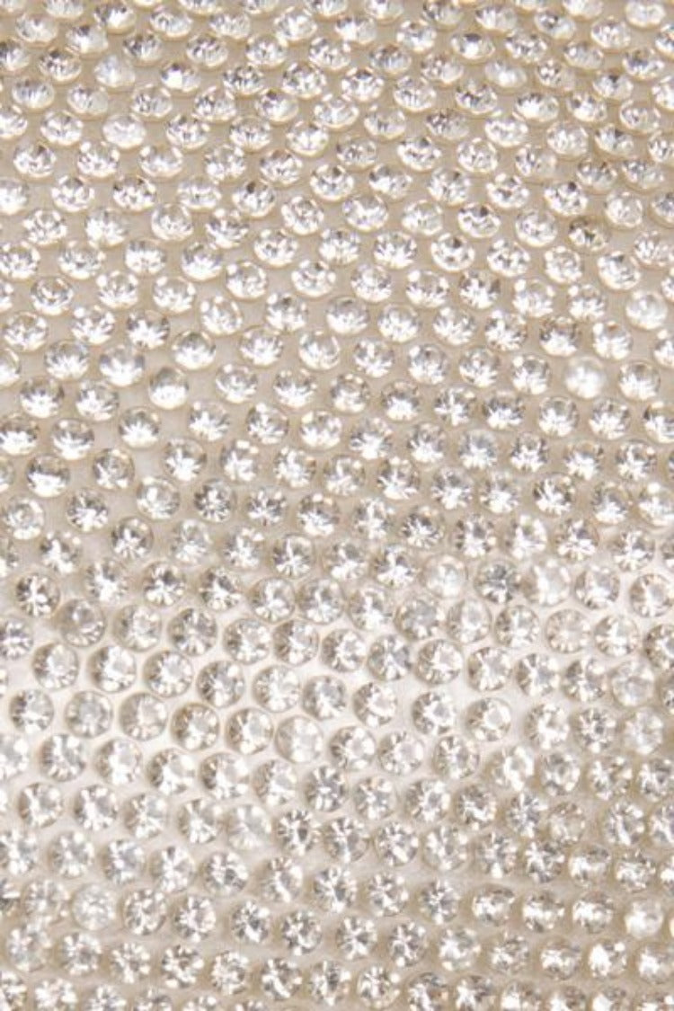 Hot Nights Silver Crystal Jewel Encrusted Bra Bralet