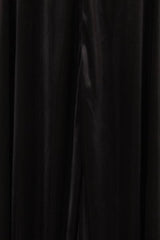Riri Black Gold Choker Plunge Double Slit Maxi Dress