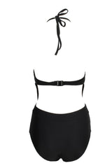 La Monochrome Mesh Cutout Swimsuit Bodysuit