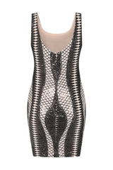Till Midnight Black Cut Out Sequin Bandage Cage Bodycon Dress