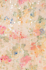 Choose Me Floral Tassel Fringe Sequin One Shoulder Dress