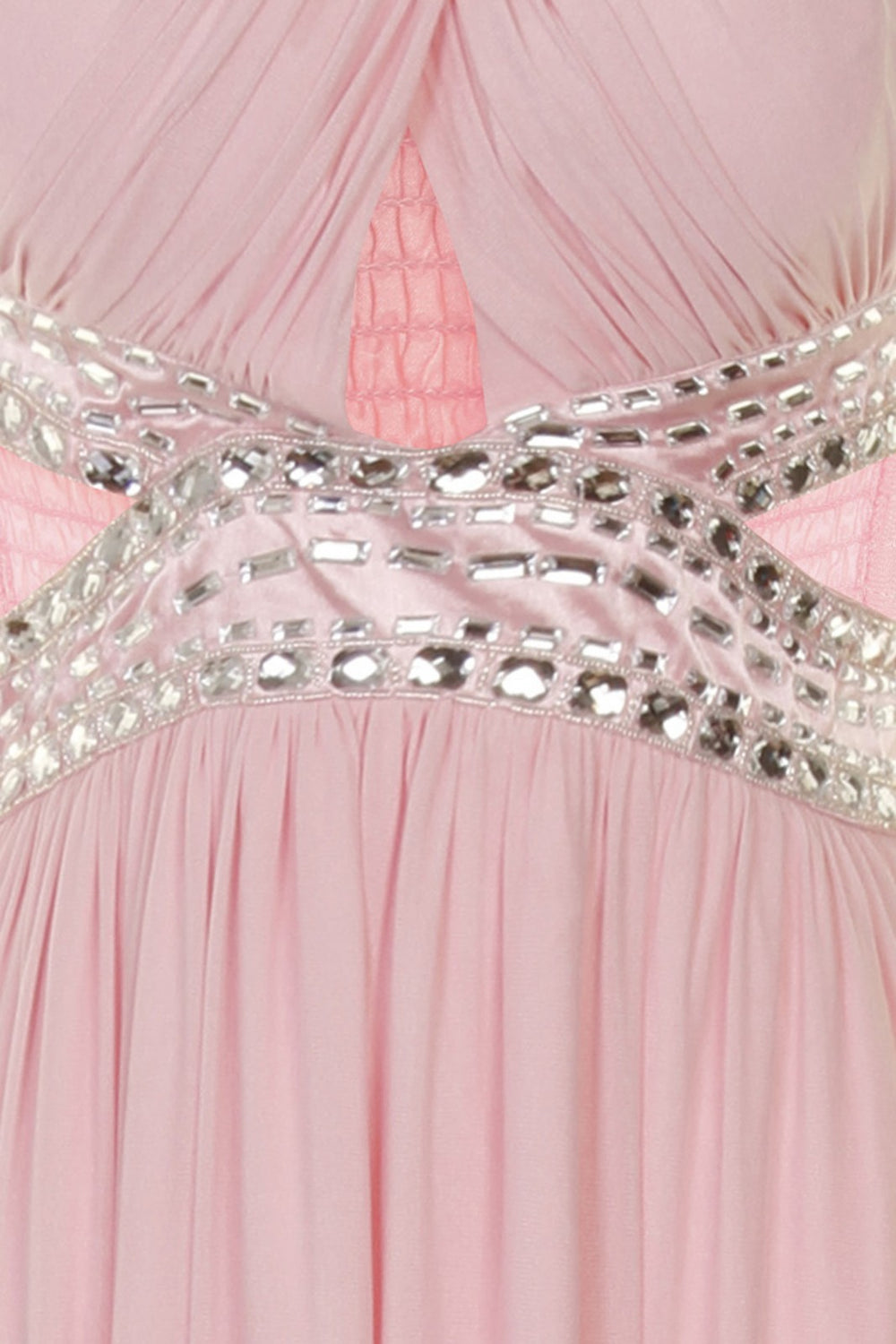 Cheryl Blush Pink Grecian Maxi Gown Dress