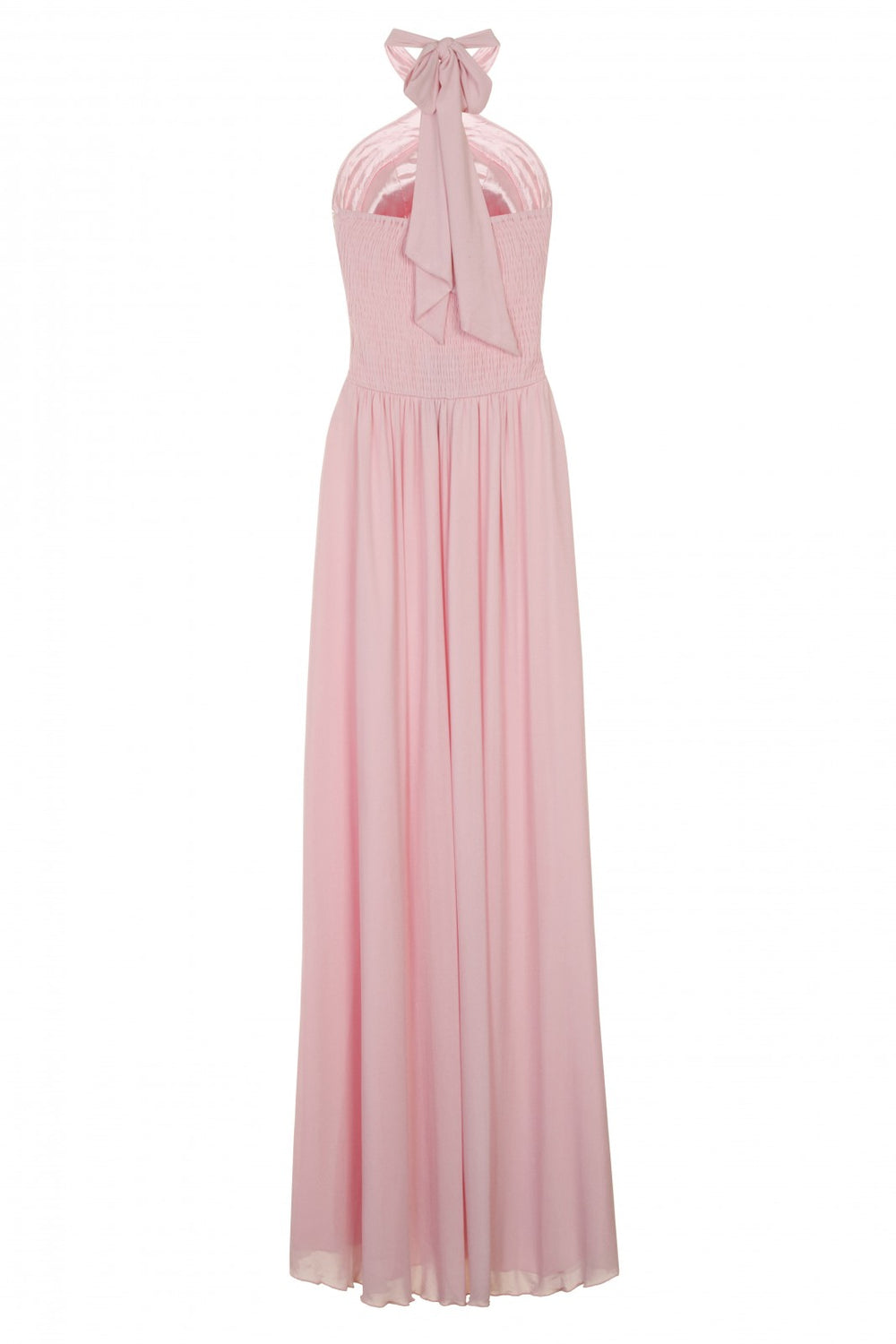 Cheryl Blush Pink Grecian Maxi Gown Dress
