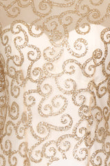 Bellina Sparkle White Slinky Midi Dress