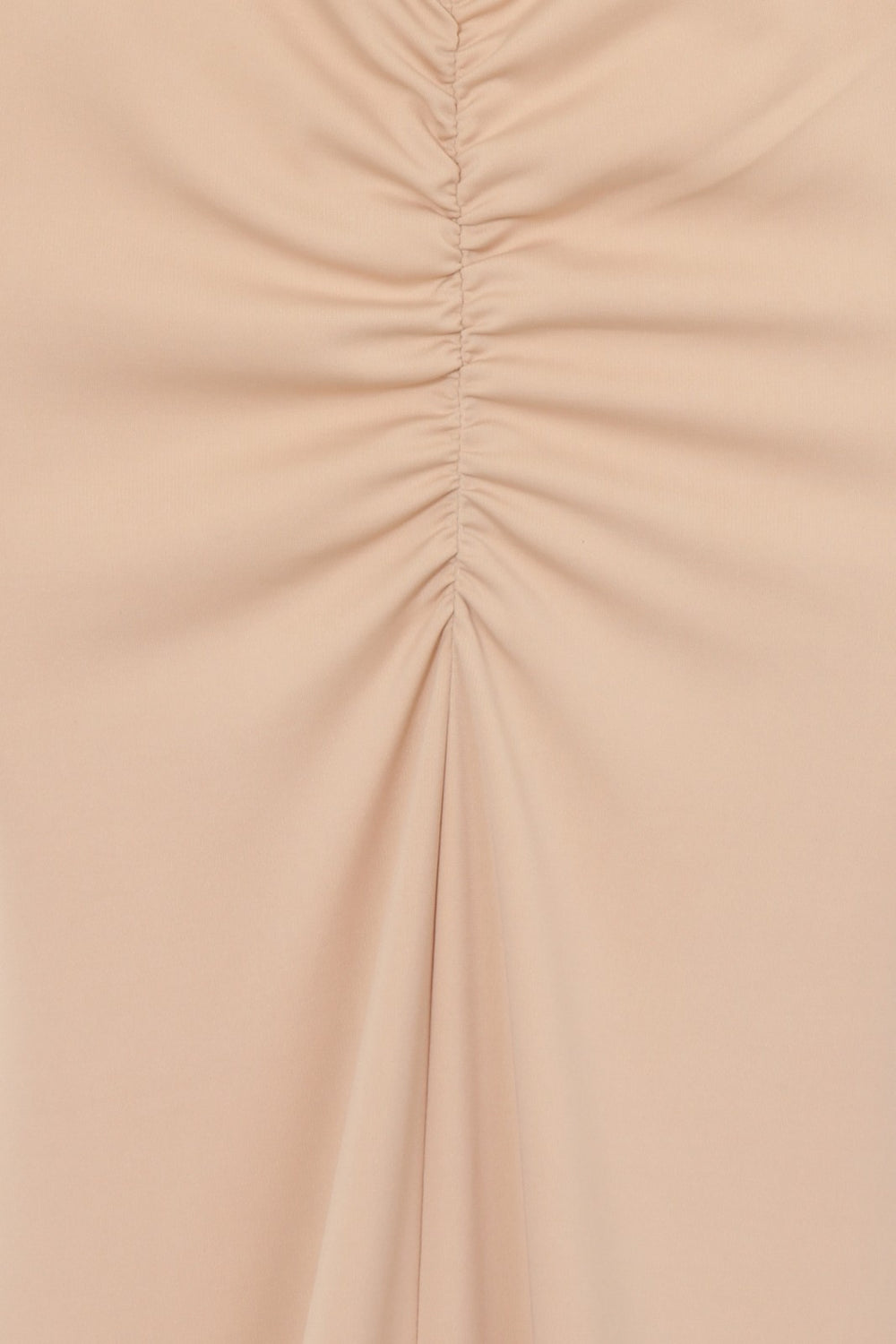 Shayla Nude Slinky Backless Fishtail Maxi Dress