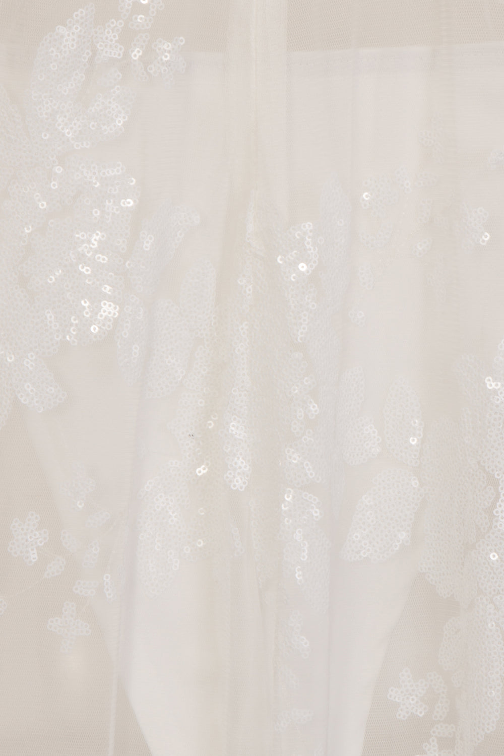 Game Changer White Sheer Floral Sequin Palazzo Split Jumpsuit