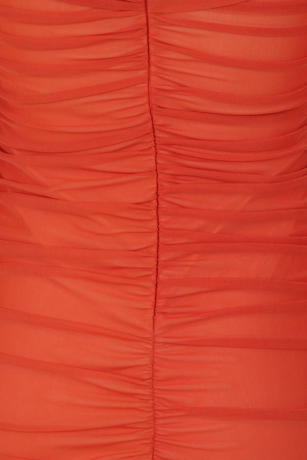 Felicity Orange Bardot Off The Shoulder Mesh Net Midi Bodycon Dress