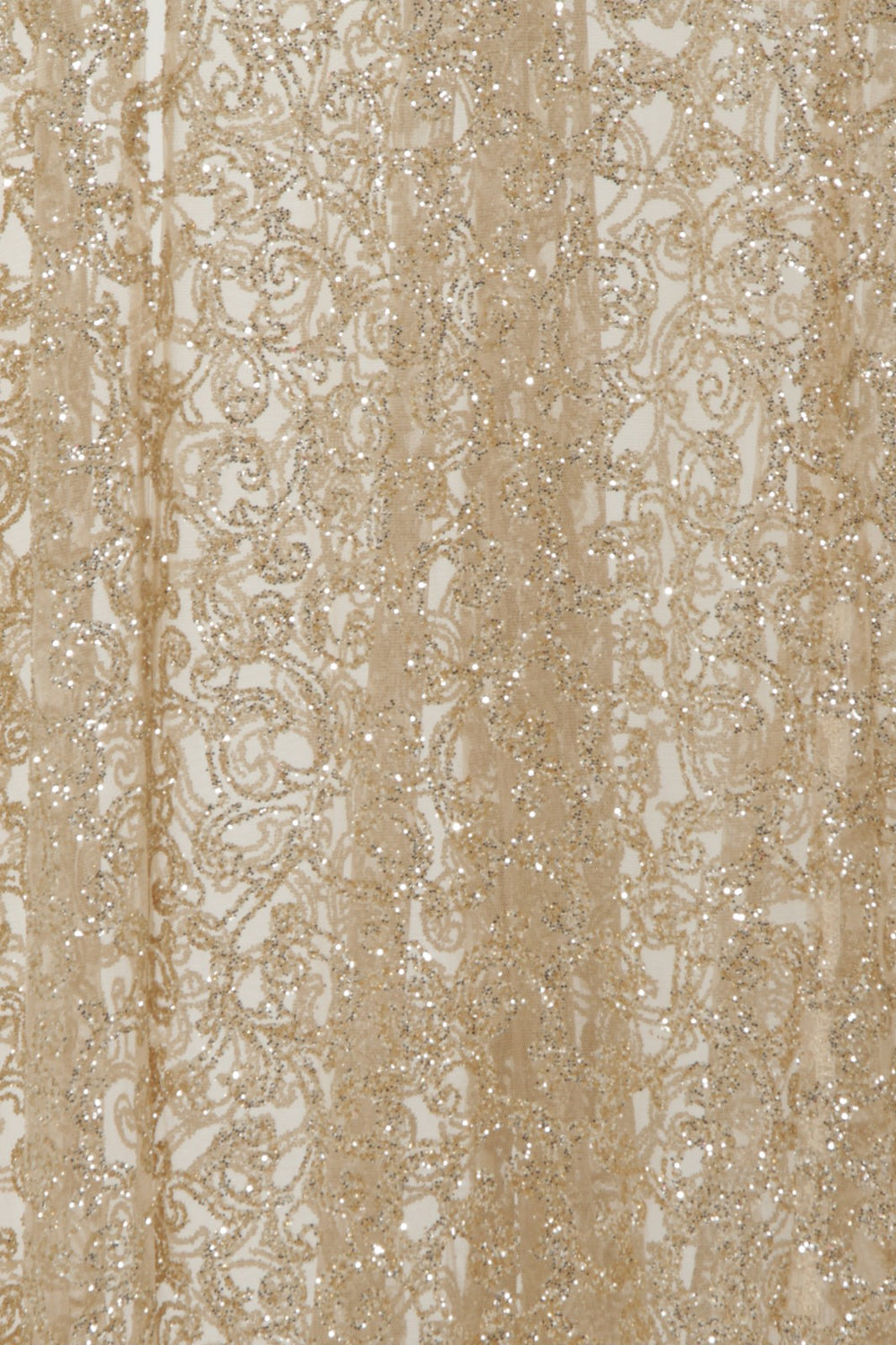 Kimya Gold Sheer Goddess Sparkle Double Slit Dress