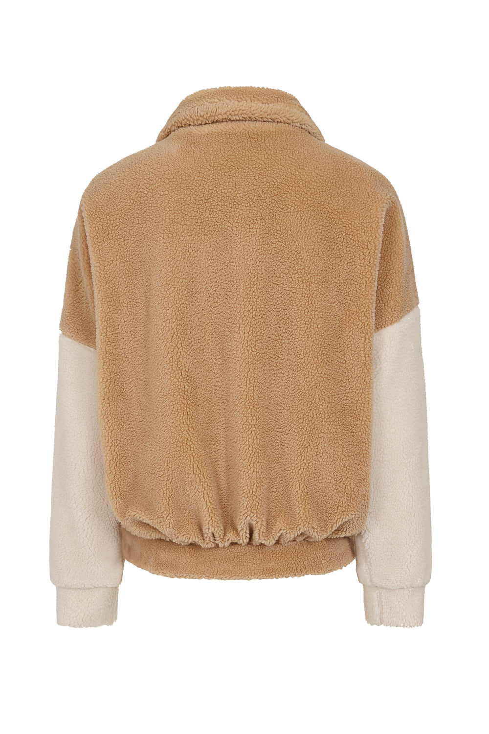 Addison Two Cream and Tan Fur Teddy Bomber Jacket