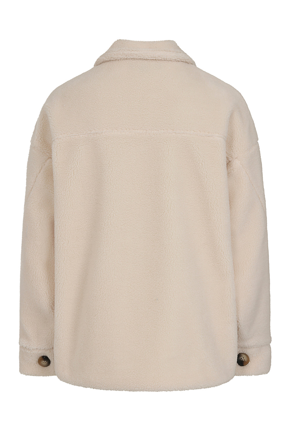 Isabella Cream Oversized Trucker Teddy Coat