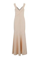 Camila Nude Bardot Maxi Fishtail Dress