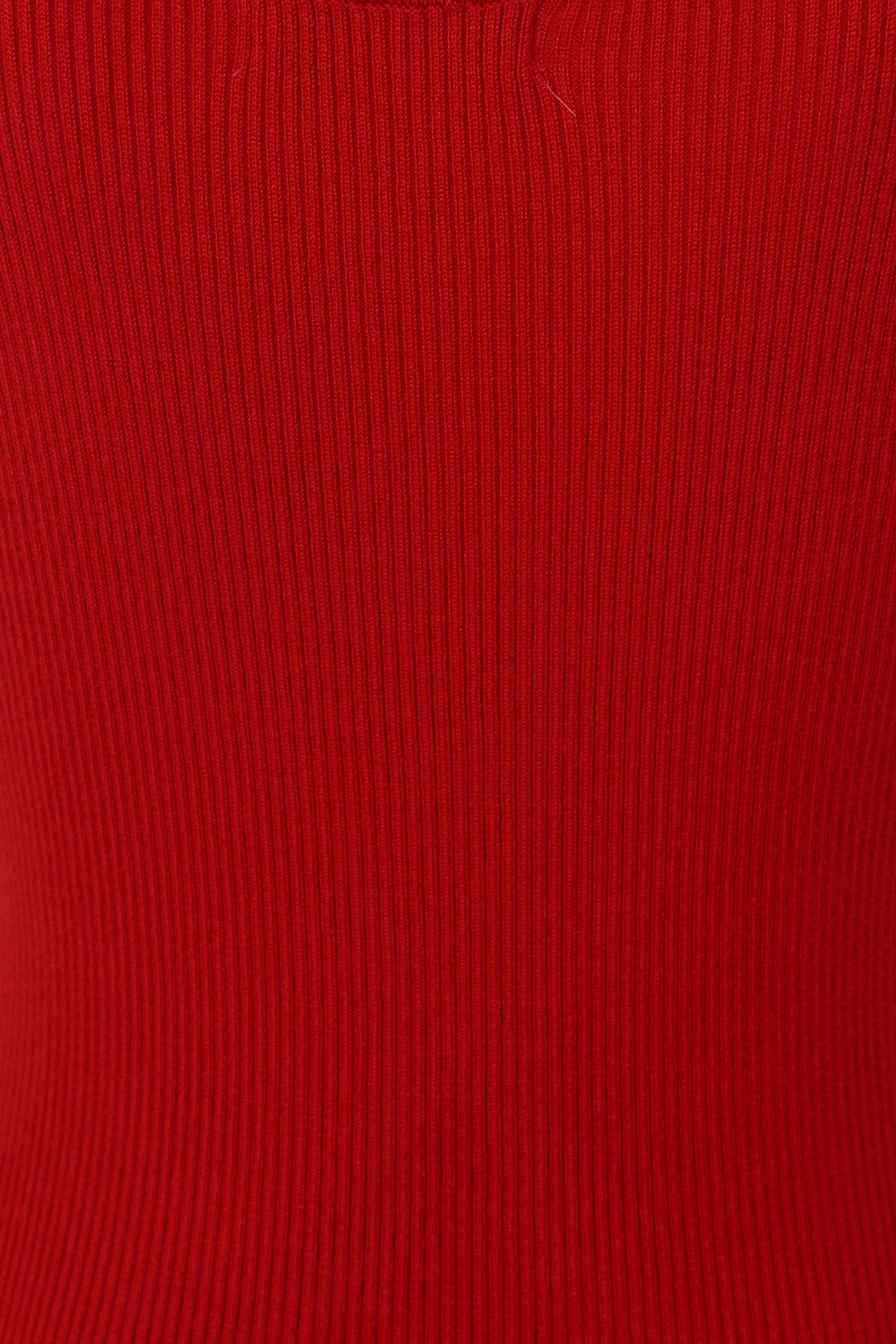 Angelina Red Diamante Strap Ribbed Knitted Pencil Midi Bodycon Dress