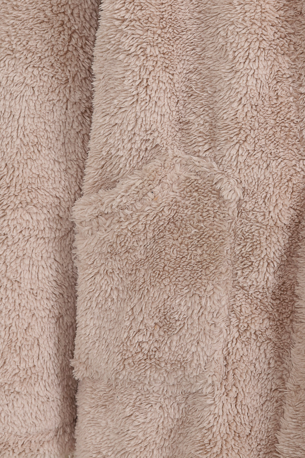 Neema Beige Nude Teddy Plush Fleece Cardigan Jacket