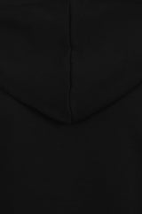 Mei Black Ruched Drawstring Waisted Hoodie Tracksuit Set