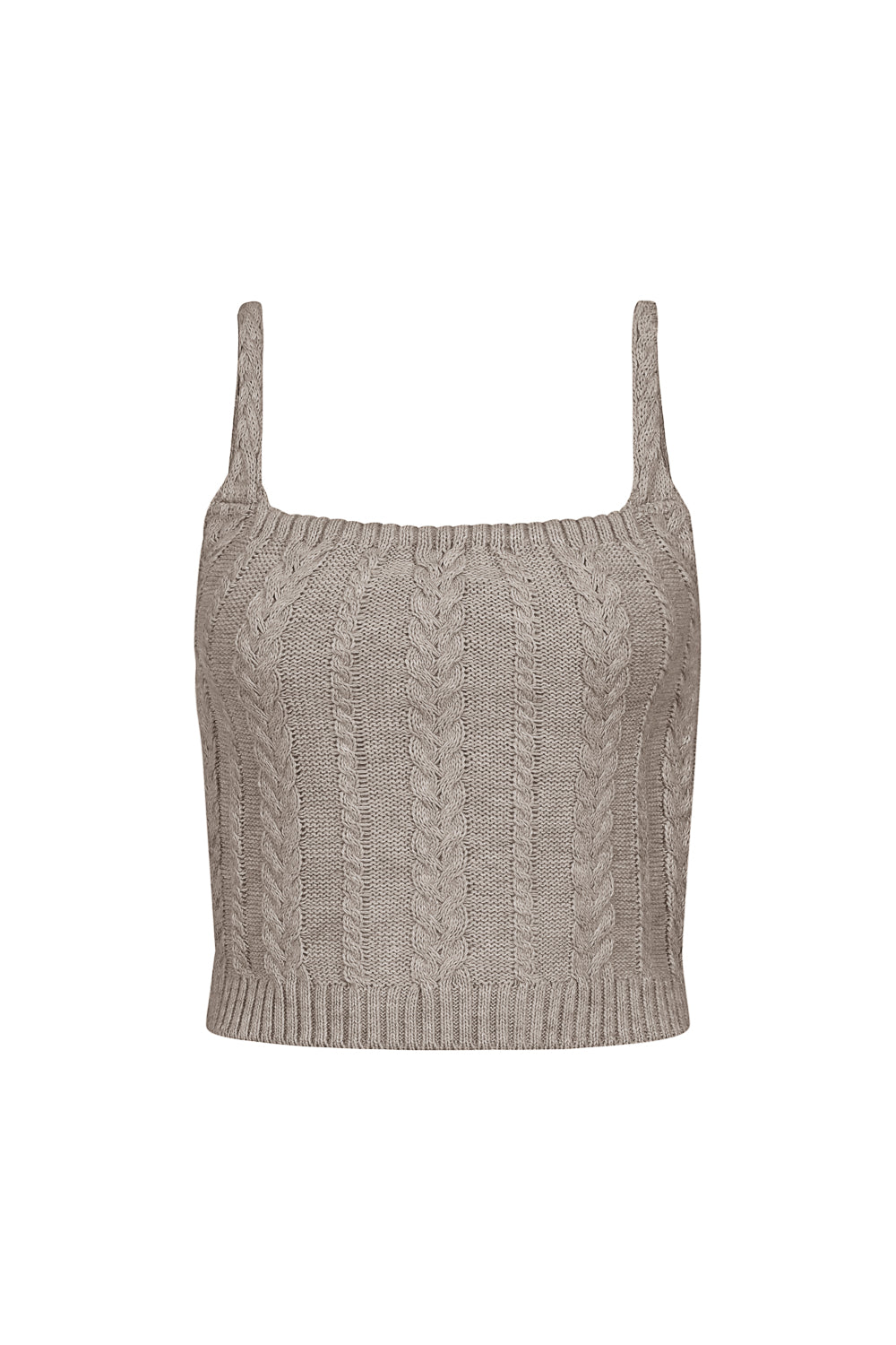 Carmela Stone Woven Cable Knit 3 Piece Lounge Set