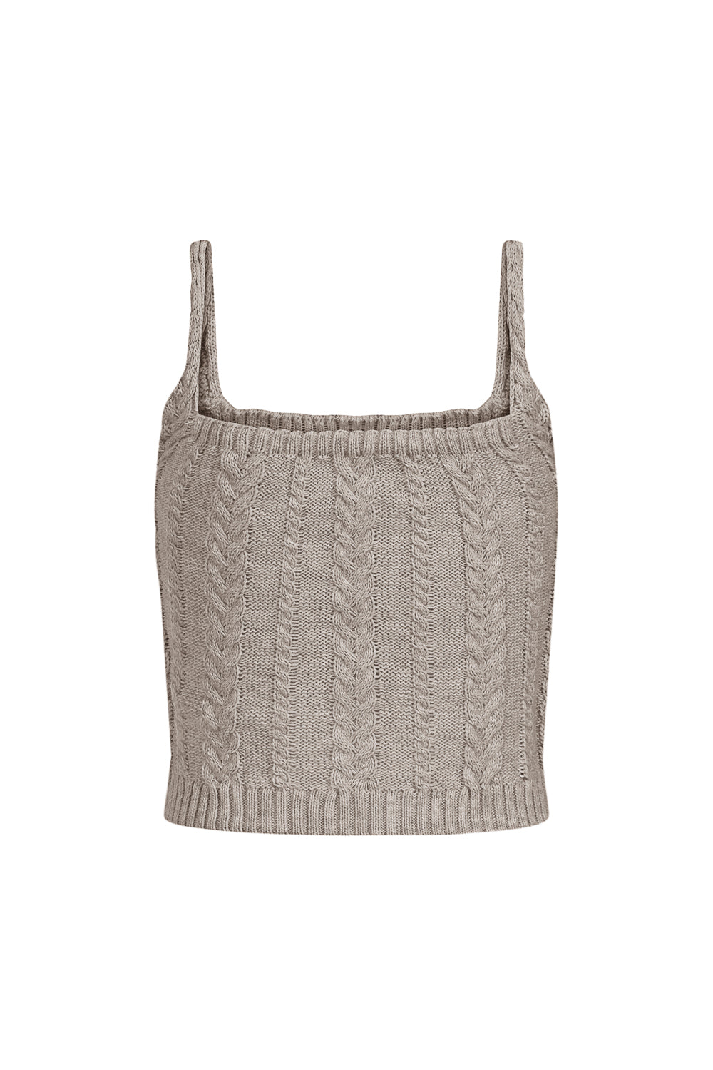 Carmela Stone Woven Cable Knit 3 Piece Lounge Set