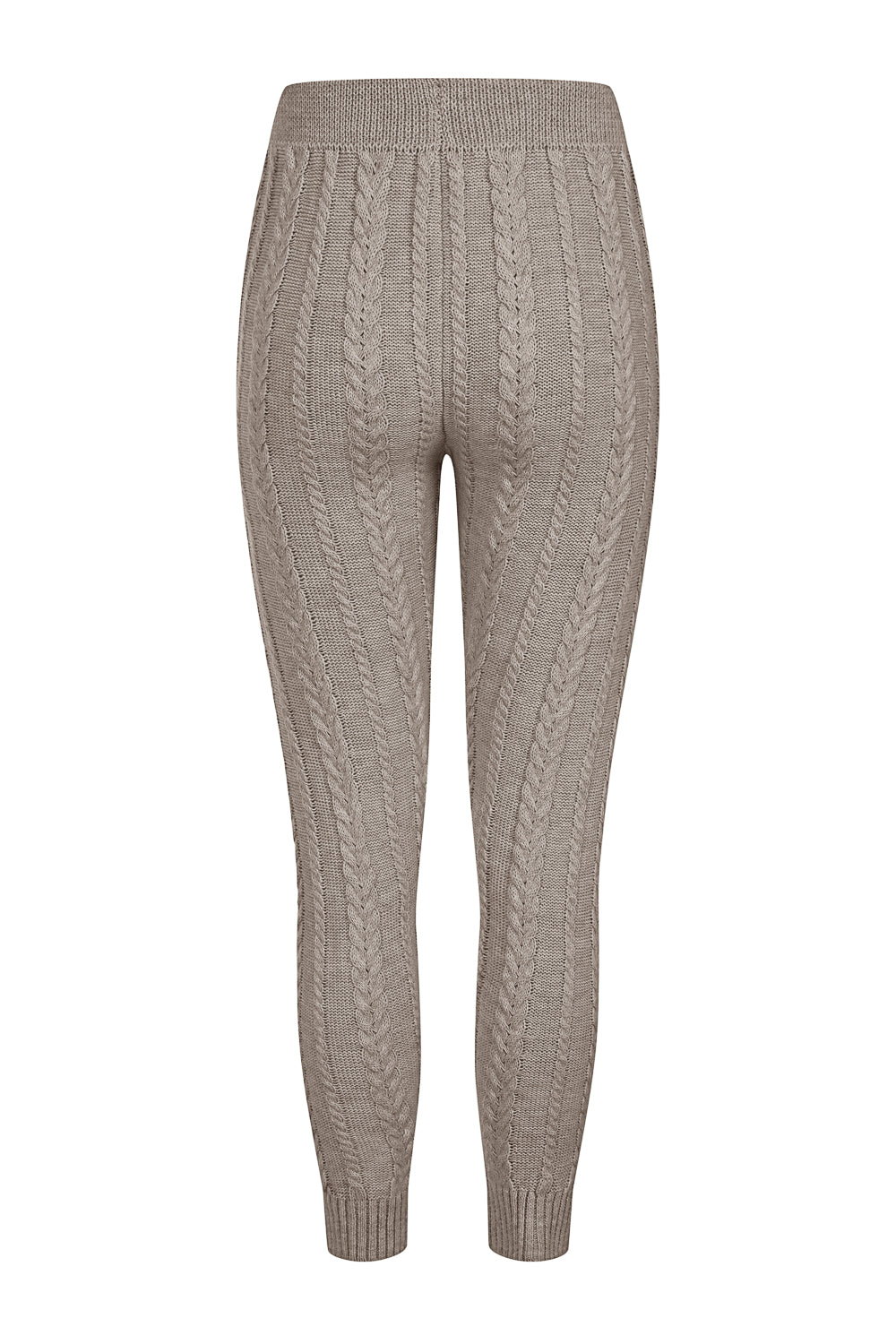 Carmela Stone Woven Cable Knit 3 Piece Lounge Set