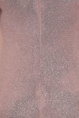 Posh Blush Glitter Sparkle Ruffle Frill Bodycon Pencil Maxi Dress