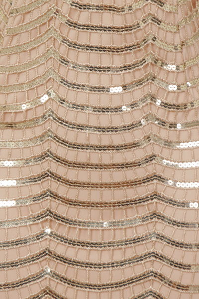 Dita Nude Signature Sequin Bodycon Midi Dress