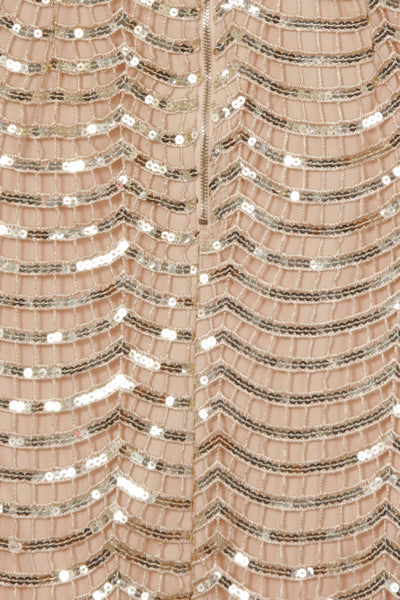 Dita Nude Signature Sequin Bodycon Midi Dress