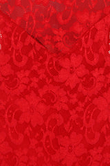 Lottie Red Lace Long Sleeve Maxi Dress