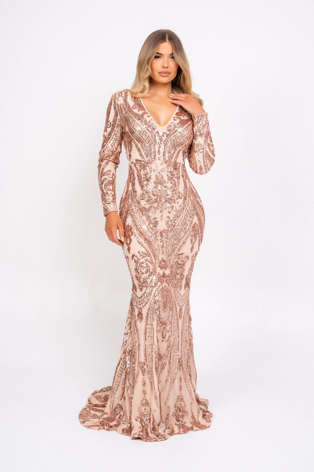 Quartez Pink Sequin Dress – Dressxox